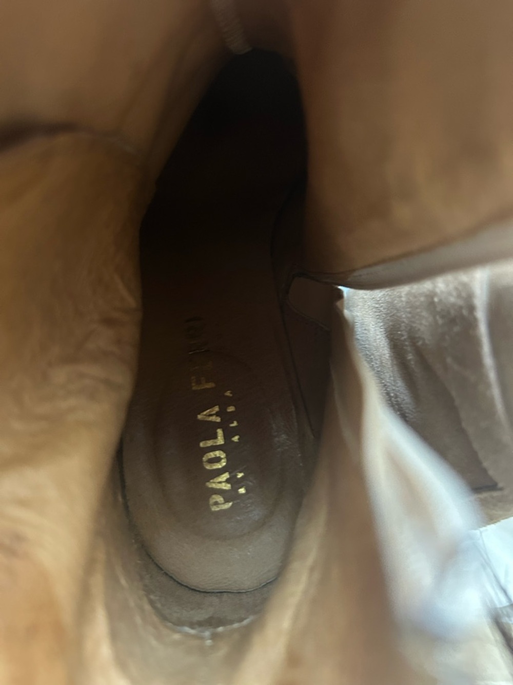 Anthropologie Paola Ferri Alba Moda Tan Suede Ankle Booties Size 7 /37 EURO - Picture 12 of 16